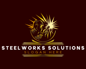 Industrial Welder Fabrication logo design