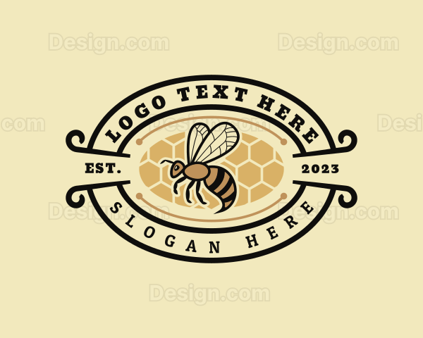 Insect Honey Bee Farm Logo