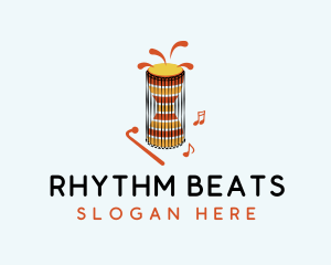 Ethnic Musical Drum logo design