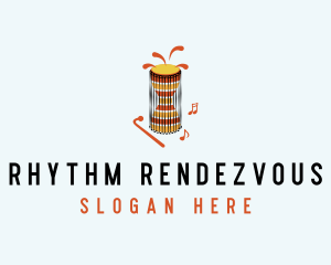 Ethnic Musical Drum logo design