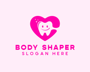 Dental Tooth Heart  logo design