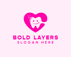 Dental Tooth Heart  logo design