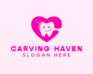 Dental Tooth Heart  logo design