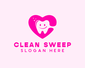 Dental Tooth Heart  logo design