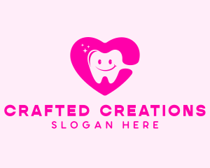 Dental Tooth Heart  logo design