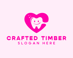 Dental Tooth Heart  logo design