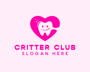 Dental Tooth Heart  logo design