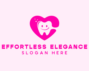 Dental Tooth Heart  logo design