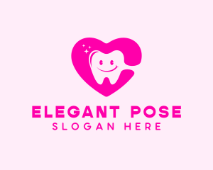 Dental Tooth Heart  logo design