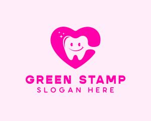 Dental Tooth Heart  logo design