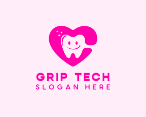 Dental Tooth Heart  logo design