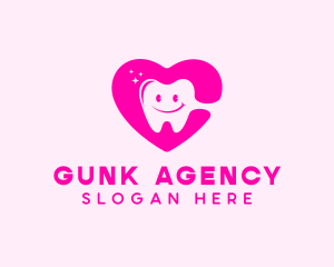 Dental Tooth Heart  logo design