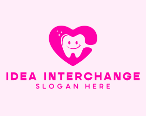 Dental Tooth Heart  logo design