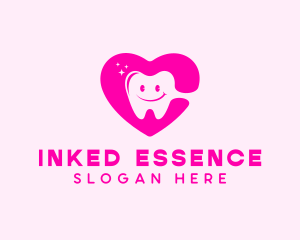 Dental Tooth Heart  logo design