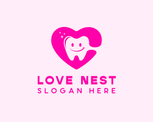 Dental Tooth Heart  logo design