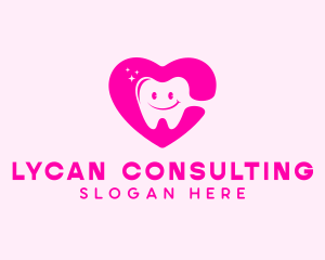 Dental Tooth Heart  logo design