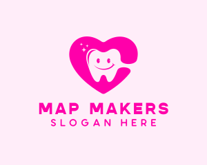 Dental Tooth Heart  logo design