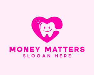 Dental Tooth Heart  logo design