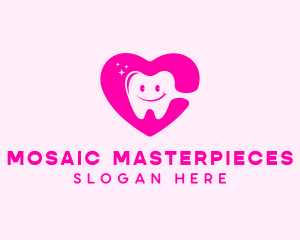 Dental Tooth Heart  logo design