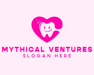 Dental Tooth Heart  logo design