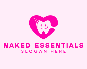 Dental Tooth Heart  logo design