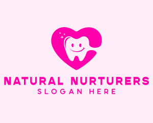 Dental Tooth Heart  logo design