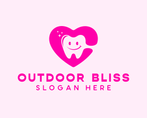 Dental Tooth Heart  logo design