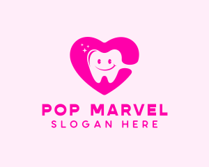 Dental Tooth Heart  logo design