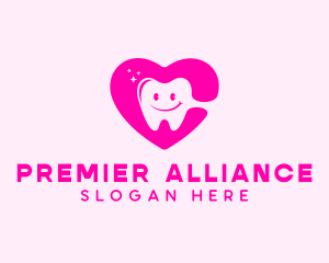 Dental Tooth Heart  logo design