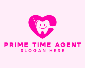 Dental Tooth Heart  logo design