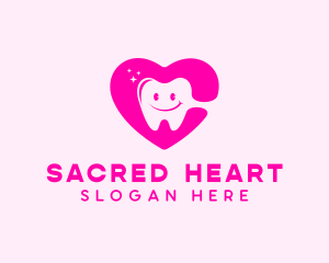 Dental Tooth Heart  logo design