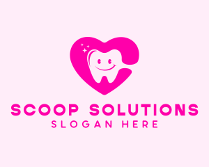 Dental Tooth Heart  logo design