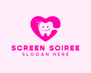 Dental Tooth Heart  logo design