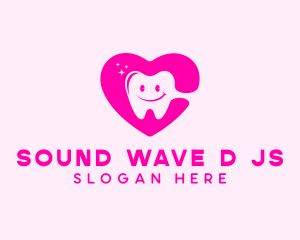 Dental Tooth Heart  logo design