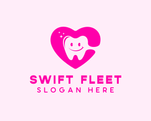 Dental Tooth Heart  logo design