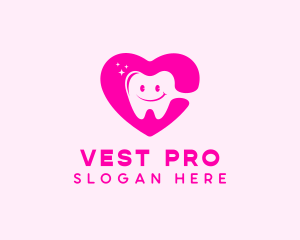 Dental Tooth Heart  logo design