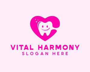 Dental Tooth Heart  logo design