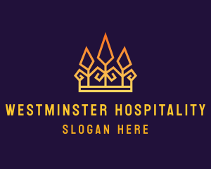 Geometric Royalty Crown logo design