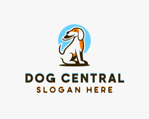 Dog Pet Frisbee logo design