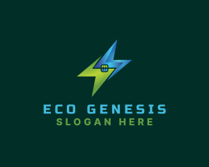 Eco Energy Electricity logo design