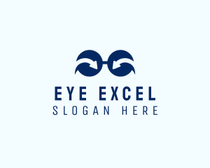 Blue Arrow Eyeglasses logo