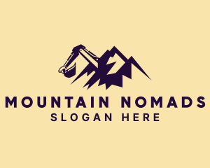 Mountain Mining Excavation logo design