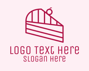 Pink Cake Slice  Logo