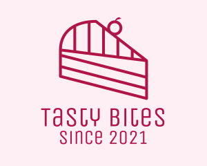 Pink Cake Slice  logo design