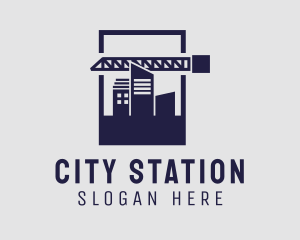 City Construction Crane logo design