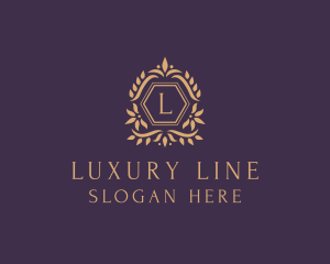 Luxury Leaf Ornament  logo design