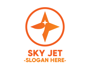 Orange Shooting Star Badge logo