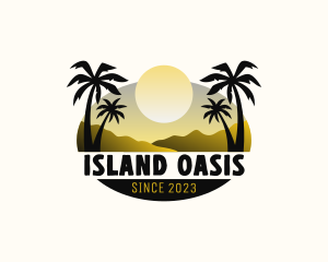 Tropical Beach Resort logo design