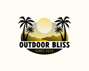 Tropical Beach Resort logo design