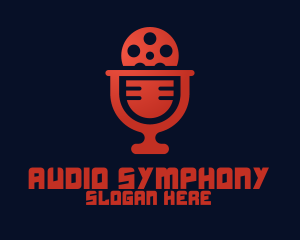 Microphone Film Video Podcast logo design